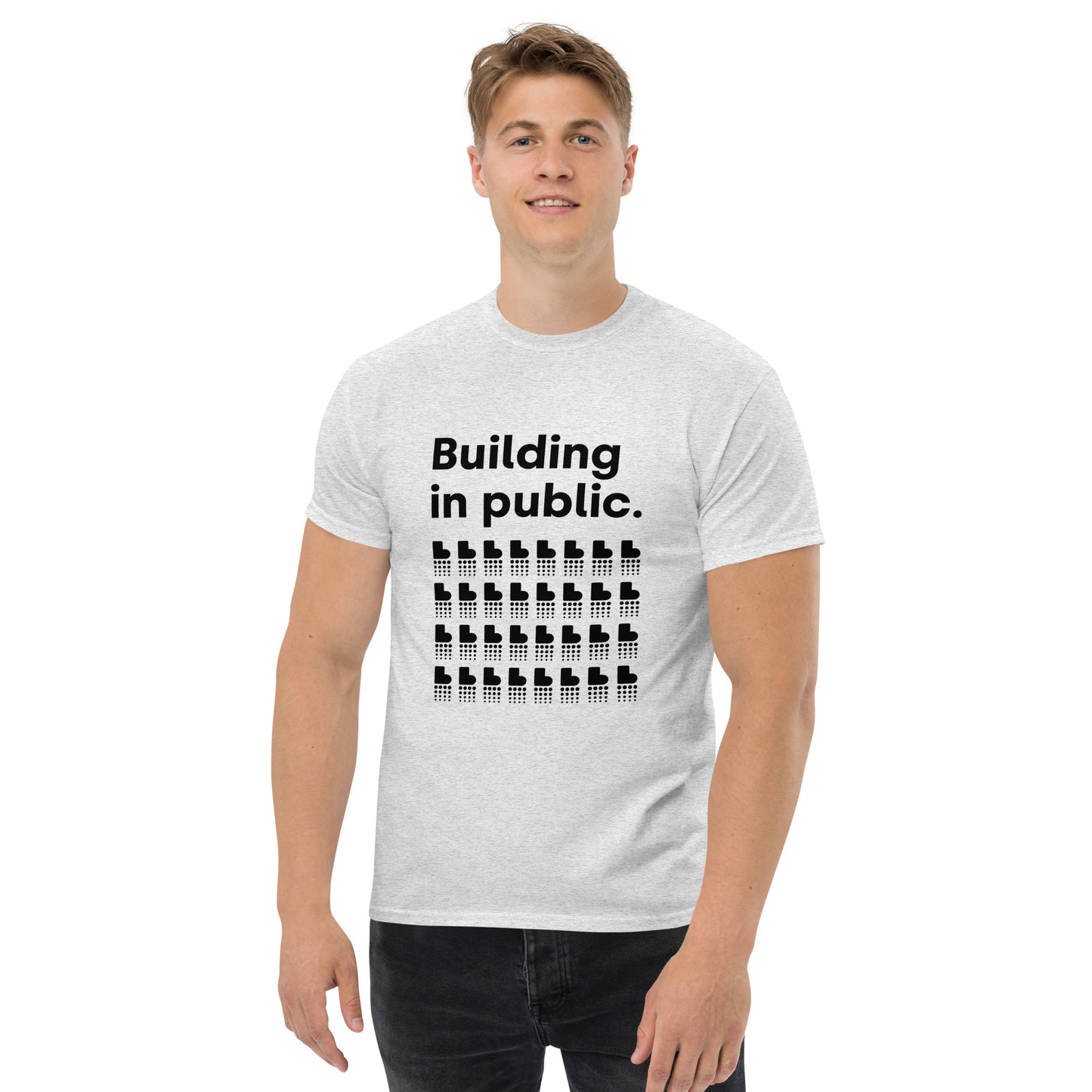 Building in Public T-Shirt (Dark on Light)