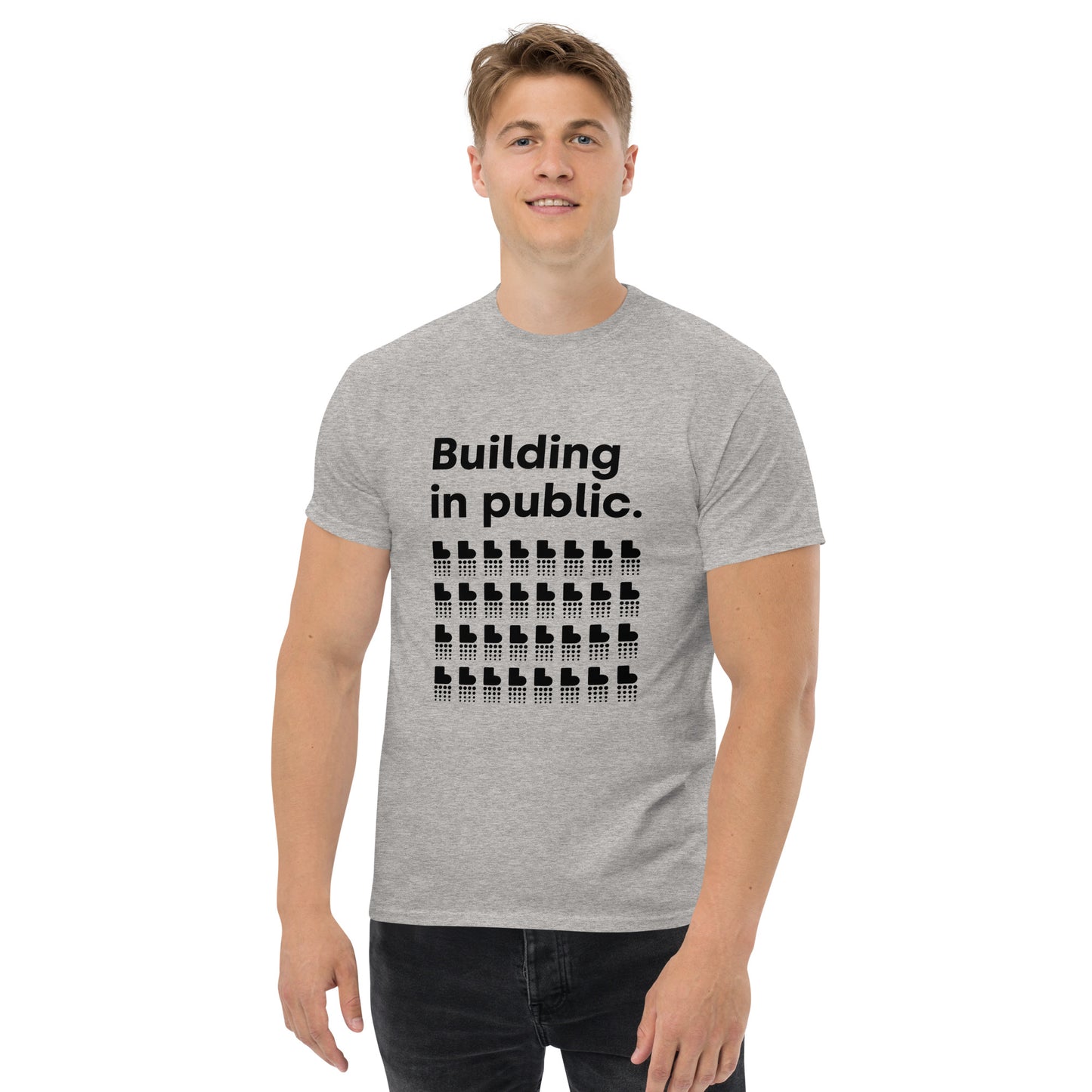 Building in Public T-Shirt (Dark on Light)
