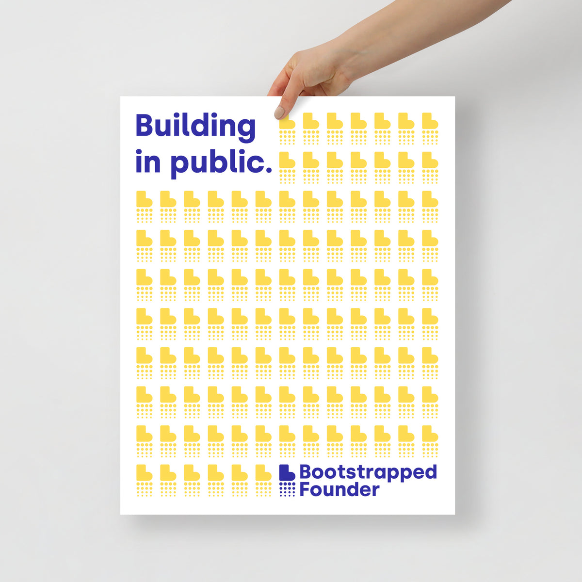 Building Inposter Building in Public Poster – The Bootstrapped Founder