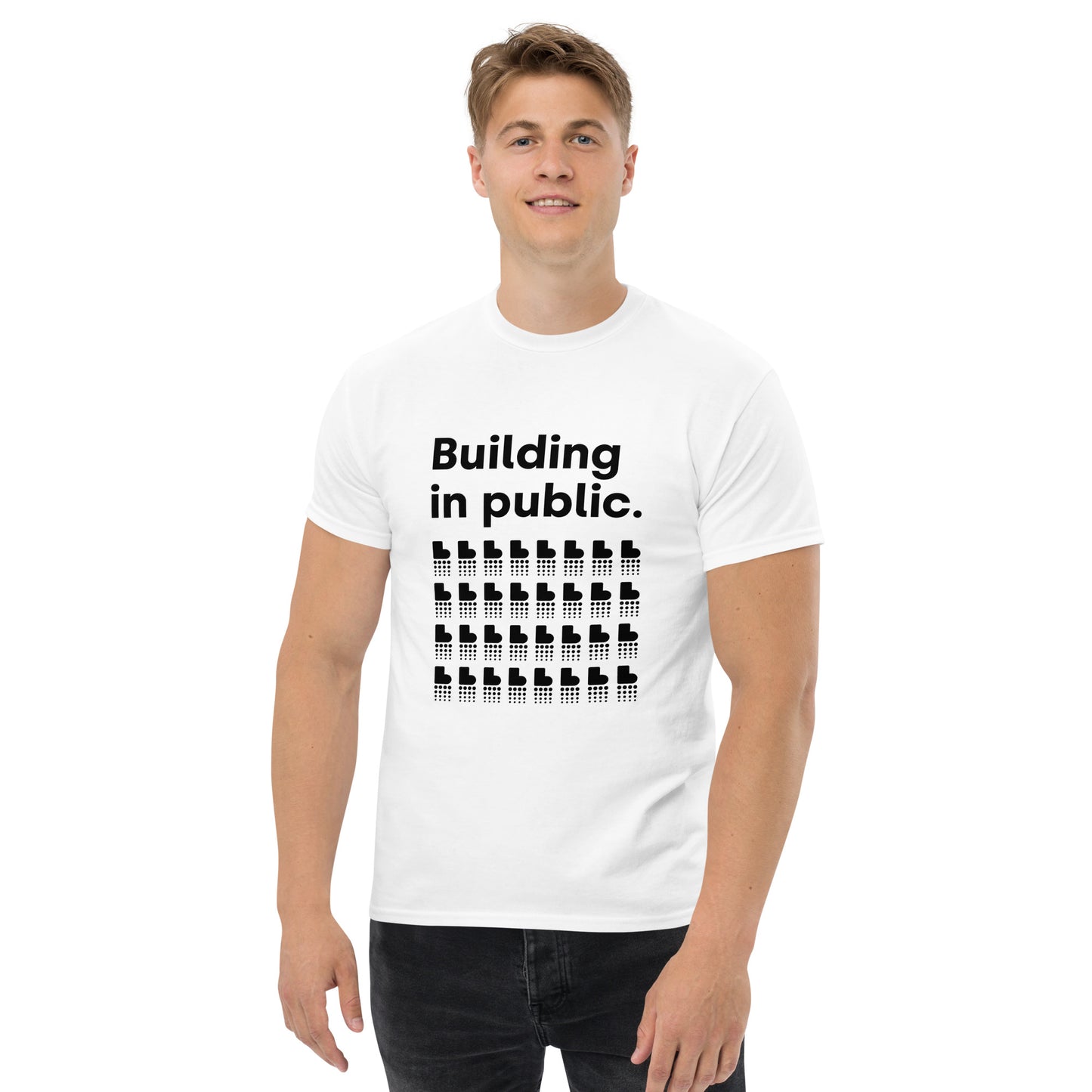 Building in Public T-Shirt (Dark on Light)